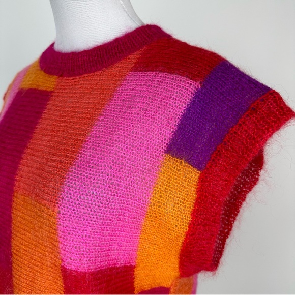 Vintage Renee Tener for Jeanne Pierre Colorful Mohair Blend Sweater Size Med Pet - Picture 8 of 14